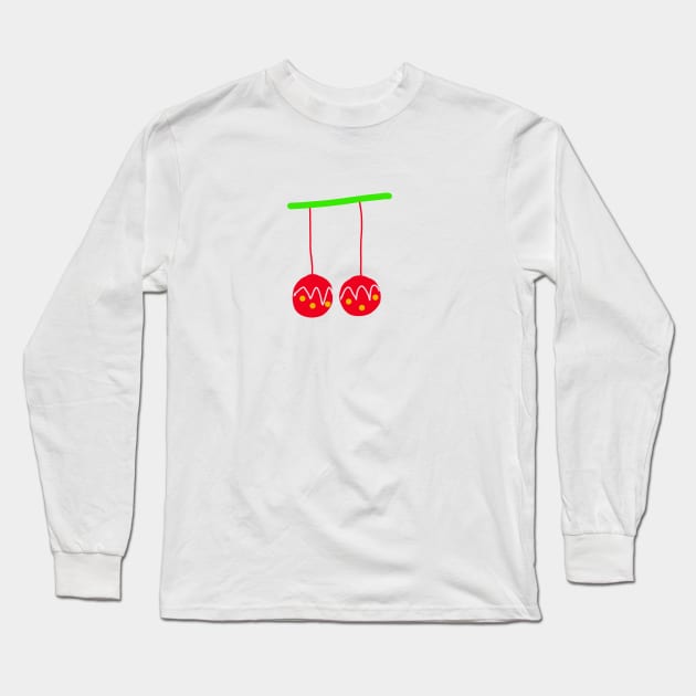 red green bells art Long Sleeve T-Shirt by creatilory